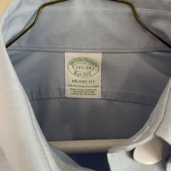 NWT Brooks Brothers No Iron Milano Fit Buttondown Shirt - Picture 3 of 5